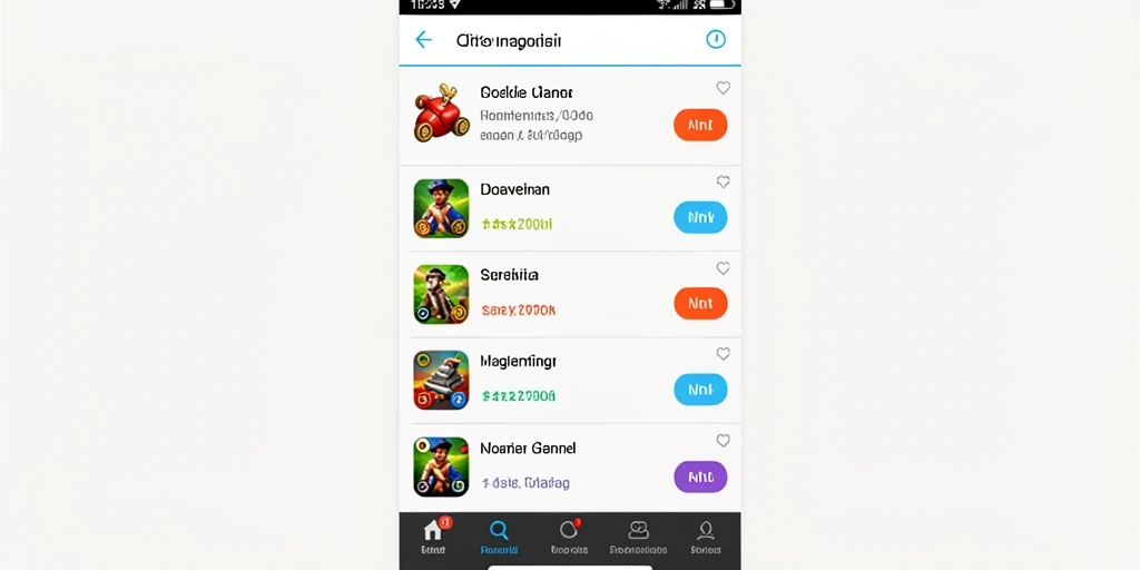 Layar utama dengan berbagai mode permainan menarik.