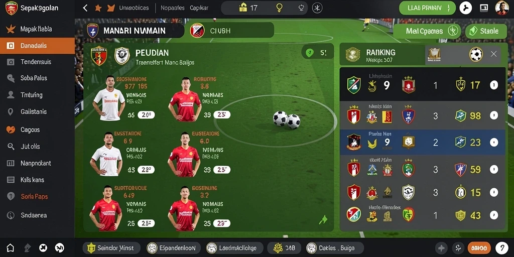 Leaderboard yang menunjukkan posisi pemain terbaik.