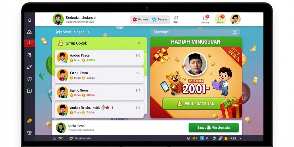 Pengaturan menarik dengan visual yang memukau.